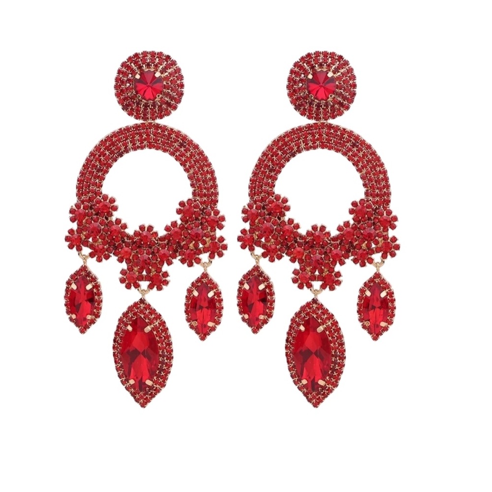 Luxury crystals earrings jewelry